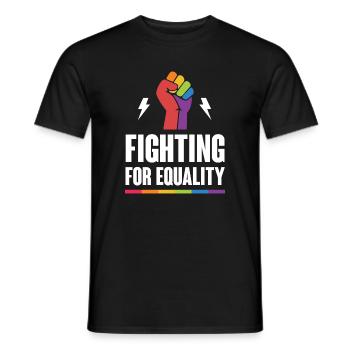 LGBTQ Pride Month - Fighting for Equality - Men's T-Shirt - black - Front - AI Model Male 178 light (178cm)