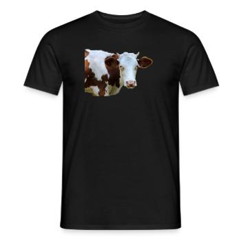 Kuh - Männer T-Shirt - Schwarz - Vorne - AI Model Male 178 light (178cm)