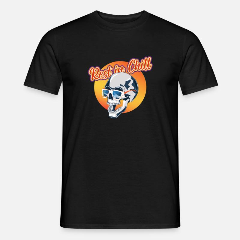 Rest in Chill Skull - Männer T-Shirt - Schwarz
