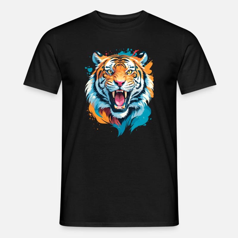 Nepal Tiger - Männer T-Shirt - Schwarz