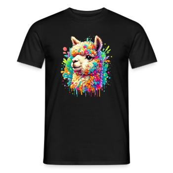 Alpaca - Men's T-Shirt - black - Front - AI Model Male 178 light (178cm)