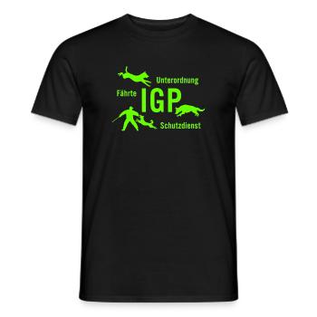 IGP Hundesport - grün - Männer T-Shirt - Schwarz - Vorne - AI Model Male 178 light (178cm)