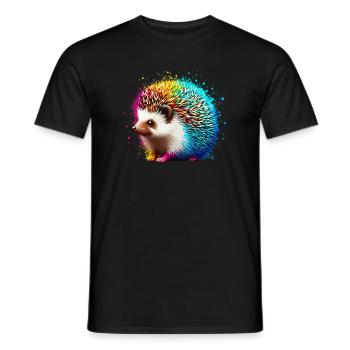 Hedgehog - Men's T-Shirt - black - Front - AI Model Male 178 light (178cm)