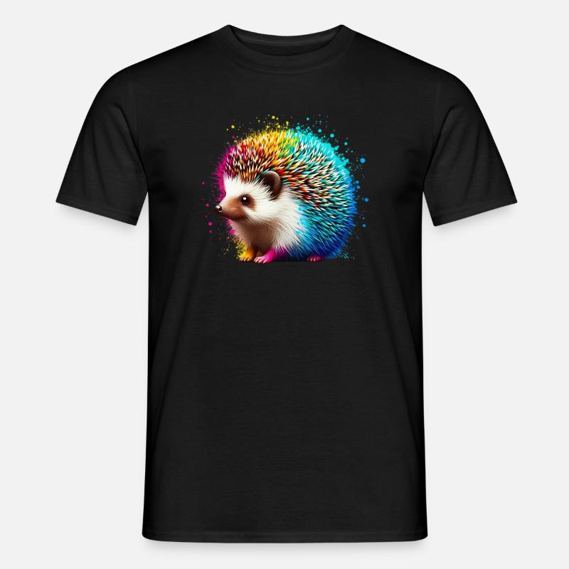 Igel - Männer T-Shirt - Schwarz