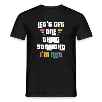 LGBTQ Pride Month - Let's Get One Thing Straight. - Men's T-Shirt - black - Front - AI Model Male 178 light (178cm)