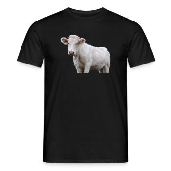 Kuh - Männer T-Shirt - Schwarz - Vorne - AI Model Male 178 light (178cm)