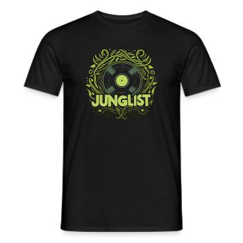 junglist disque vinyle - T-shirt homme - noir - Devant - AI Model Male 178 light (178cm)