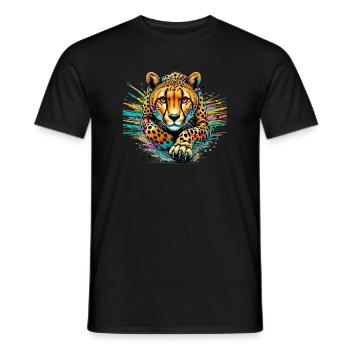 Cheetah - Men's T-Shirt - black - Front - AI Model Male 178 light (178cm)