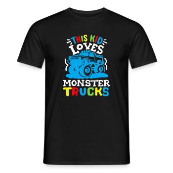 Monstertrucks für Kinder - Männer T-Shirt - Schwarz - Vorne - AI Model Male 178 light (178cm)