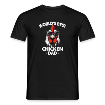 World's Best Chicken Dad - Men's T-Shirt - black - Front - AI Model Male 178 light (178cm)