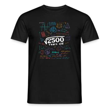 2500 Jahre Mathe-Kritzeleien - Männer T-Shirt - Schwarz - Vorne - AI Model Male 178 light (178cm)