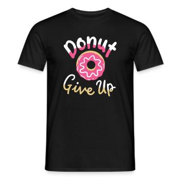 Donut Wortspiel motivierend - Männer T-Shirt - Schwarz - Vorne - AI Model Male 178 light (178cm)
