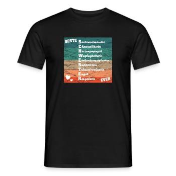 beste Schwester ever Die beste Schwester der Welt - Männer T-Shirt - Schwarz - Vorne - AI Model Male 178 light (178cm)