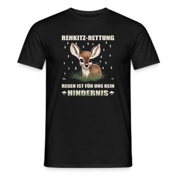Sauvetage des faons - T-shirt homme - noir - Devant - AI Model Male 178 light (178cm)