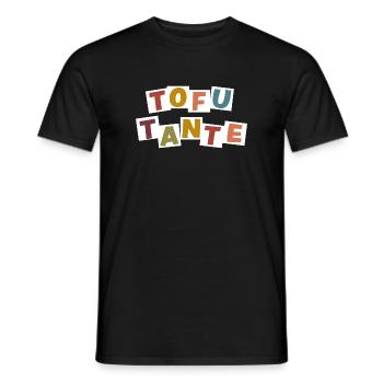 Tofu-Tante - Männer T-Shirt - Schwarz - Vorne - AI Model Male 178 light (178cm)