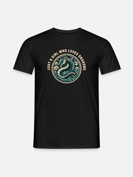 Just a Girl who loves Dragons - Men's T-Shirt - black