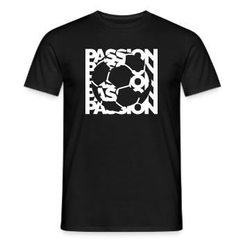 Icône de l’équipe de football Passion Icône du logo graphique - T-shirt homme - noir - Devant - AI Model Male 178 light (178cm)