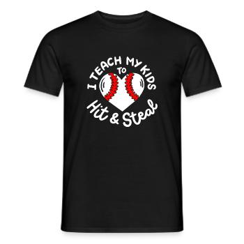 Baseball Baseballspieler - Männer T-Shirt - Schwarz - Vorne - AI Model Male 178 light (178cm)