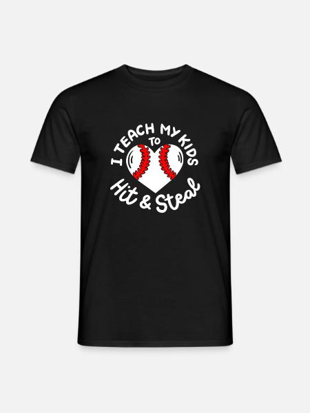 Baseball Baseballspieler - Männer T-Shirt - Schwarz