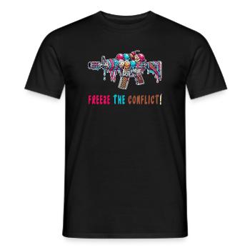 Crème glacée Conflict Freeze - T-shirt homme - noir - Devant - AI Model Male 178 light (178cm)
