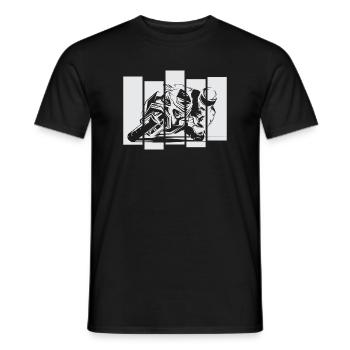 Moto de course moto piste de course symbole vélo de course - T-shirt homme - noir - Devant - AI Model Male 178 light (178cm)