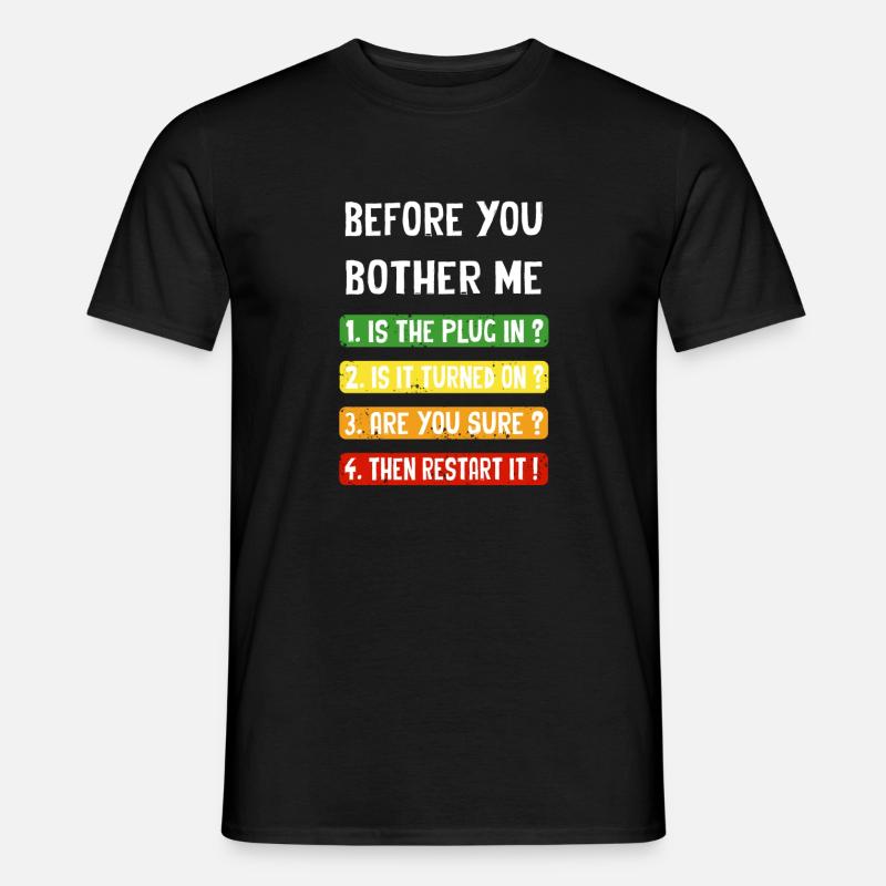 Computer Checklist - Men’s T-shirt - black