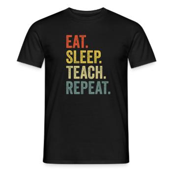 déclaration de l'enseignant - T-shirt homme - noir - Devant - AI Model Male 178 light (178cm)