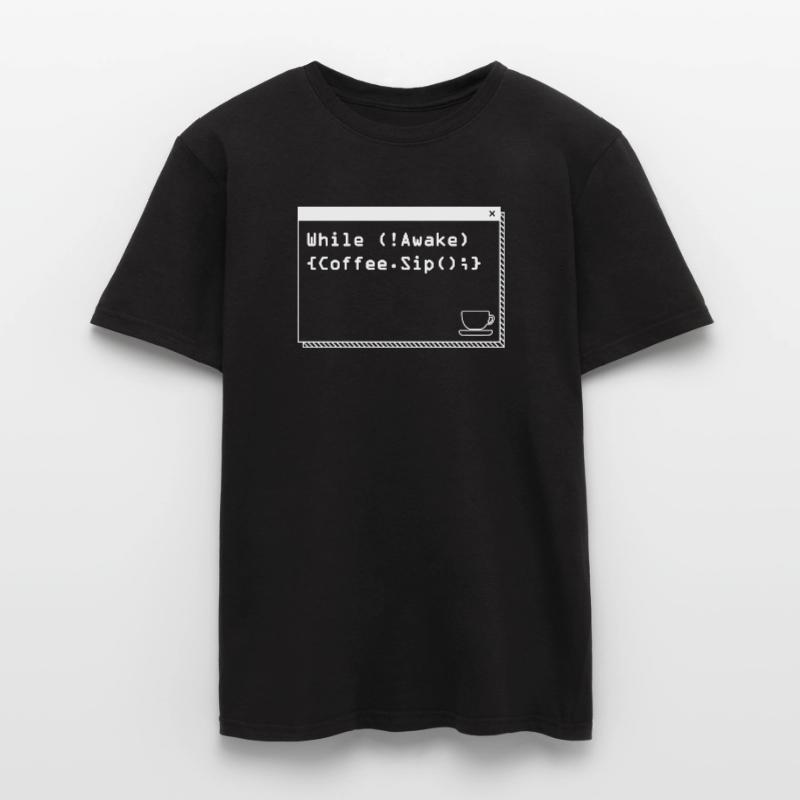 Programmers generate code from coffee Men's T-Shirt