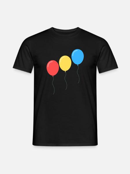 Three Bright Balloons Pop Art - Men's T-Shirt - black