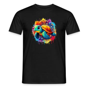 Tortue - T-shirt homme - noir - Devant - AI Model Male 178 light (178cm)