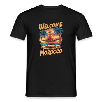 Willkommen bei Morocco Dreamfire - Männer T-Shirt - Schwarz - Vorne - AI Model Male 178 light (178cm)