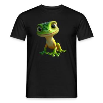 Gecko Lizard Reptile Geckos Lizard Iguana Gekko - Men's T-Shirt - black - Front - AI Model Male 178 light (178cm)