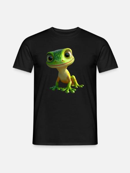 Gecko Eidechse Reptil Geckos Echse Leguan Gekko - Männer T-Shirt - Schwarz