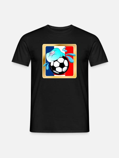 Frankreich Sommerfußball - Männer T-Shirt - Schwarz