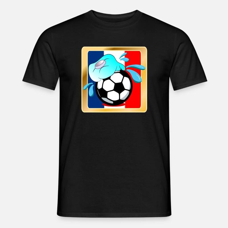 Frankreich Sommerfußball - Männer T-Shirt - Schwarz