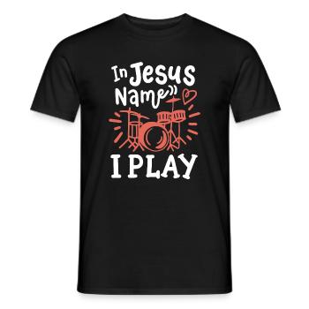 Schlagzeug Schlagzeuger - Männer T-Shirt - Schwarz - Vorne - AI Model Male 178 light (178cm)