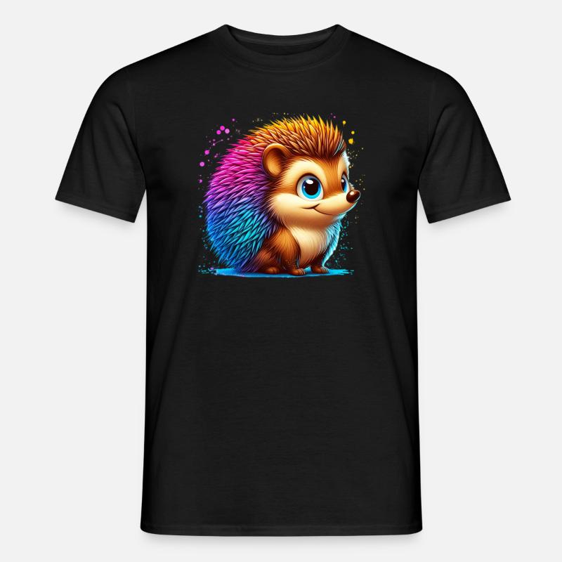 Igel - Männer T-Shirt - Schwarz