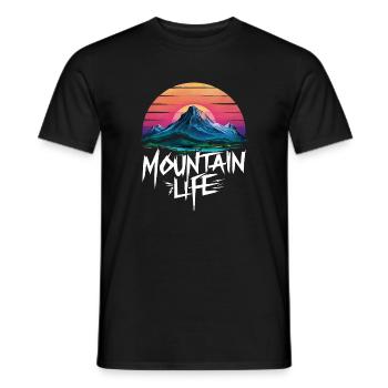 Coucher de soleil oriental à la montagne - T-shirt homme - noir - Devant - AI Model Male 178 light (178cm)