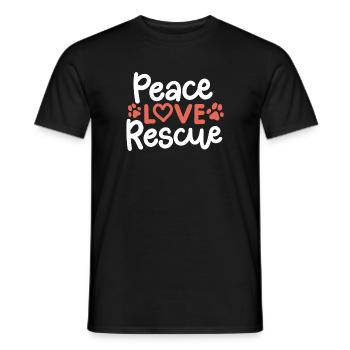 Dog Rescue Dog Lover - Männer T-Shirt - Schwarz - Vorne - AI Model Male 178 light (178cm)