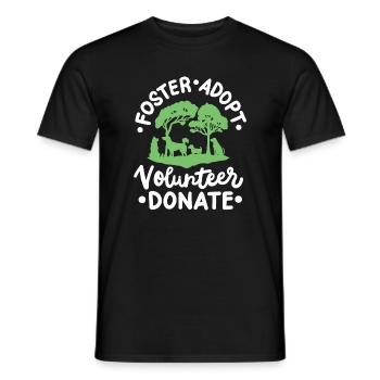 Hunderettung Tierheim - Männer T-Shirt - Schwarz - Vorne - AI Model Male 178 light (178cm)