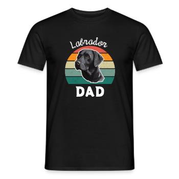 Labrador Dad Vintage Labrador Owner - Men's T-Shirt - black - Front - AI Model Male 178 light (178cm)