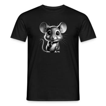 Adorable Cute Mouse Design - Men's T-Shirt - black - Front - AI Model Male 178 light (178cm)