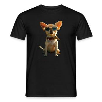 Chihuahua Dog Mistress I Love Cute Chihuahuas - Men's T-Shirt - black - Front - AI Model Male 178 light (178cm)