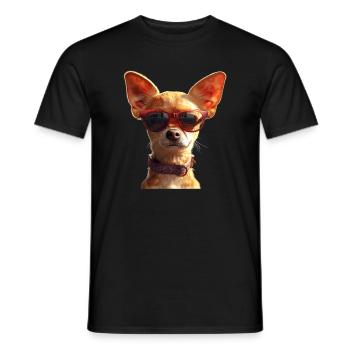Chihuahua Dog Mistress I Love Cute Chihuahuas - Men's T-Shirt - black - Front - AI Model Male 178 light (178cm)