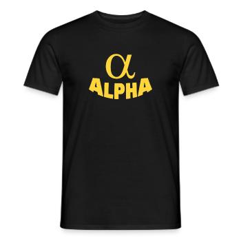 ALPHA - Männer T-Shirt - Schwarz - Vorne - AI Model Male 178 light (178cm)