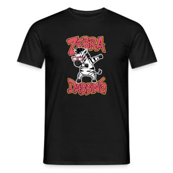 Tamponnage amical de zèbres avec des lunettes - T-shirt homme - noir - Devant - AI Model Male 178 light (178cm)