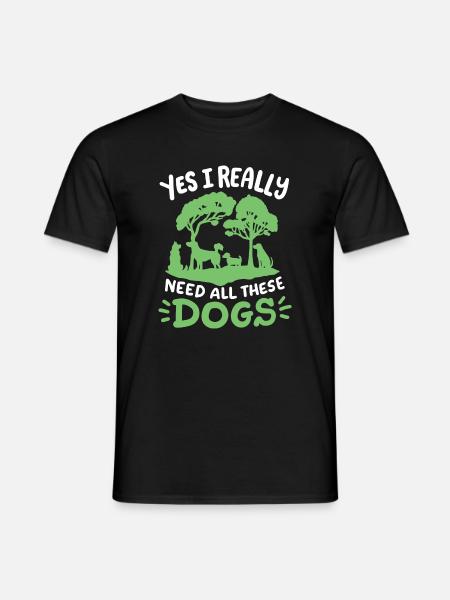 Hundeliebhaber Hundebesitzer - Männer T-Shirt - Schwarz
