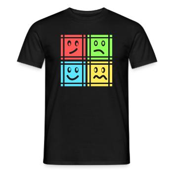 Geometrische Muster - Männer T-Shirt - Schwarz - Vorne - AI Model Male 178 light (178cm)