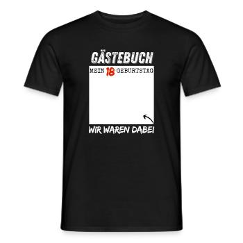 Guestbook for the 18th birthday - Men's T-Shirt - black - Front - AI Model Male 178 light (178cm)