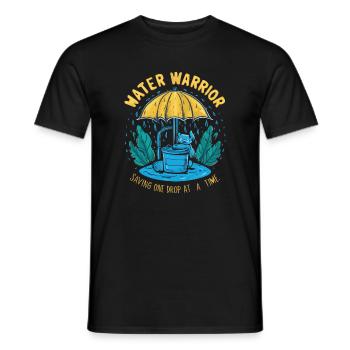 Wasserkrieger Tropfenheld - Männer T-Shirt - Schwarz - Vorne - AI Model Male 178 light (178cm)